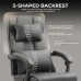 DOWINX Leather Office Chair, Ergonomic PU Gaming Computer Chair with Footrest, Lumbar Support, Swivel Wheels for Home, Office - LS-6653P